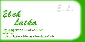 elek latka business card